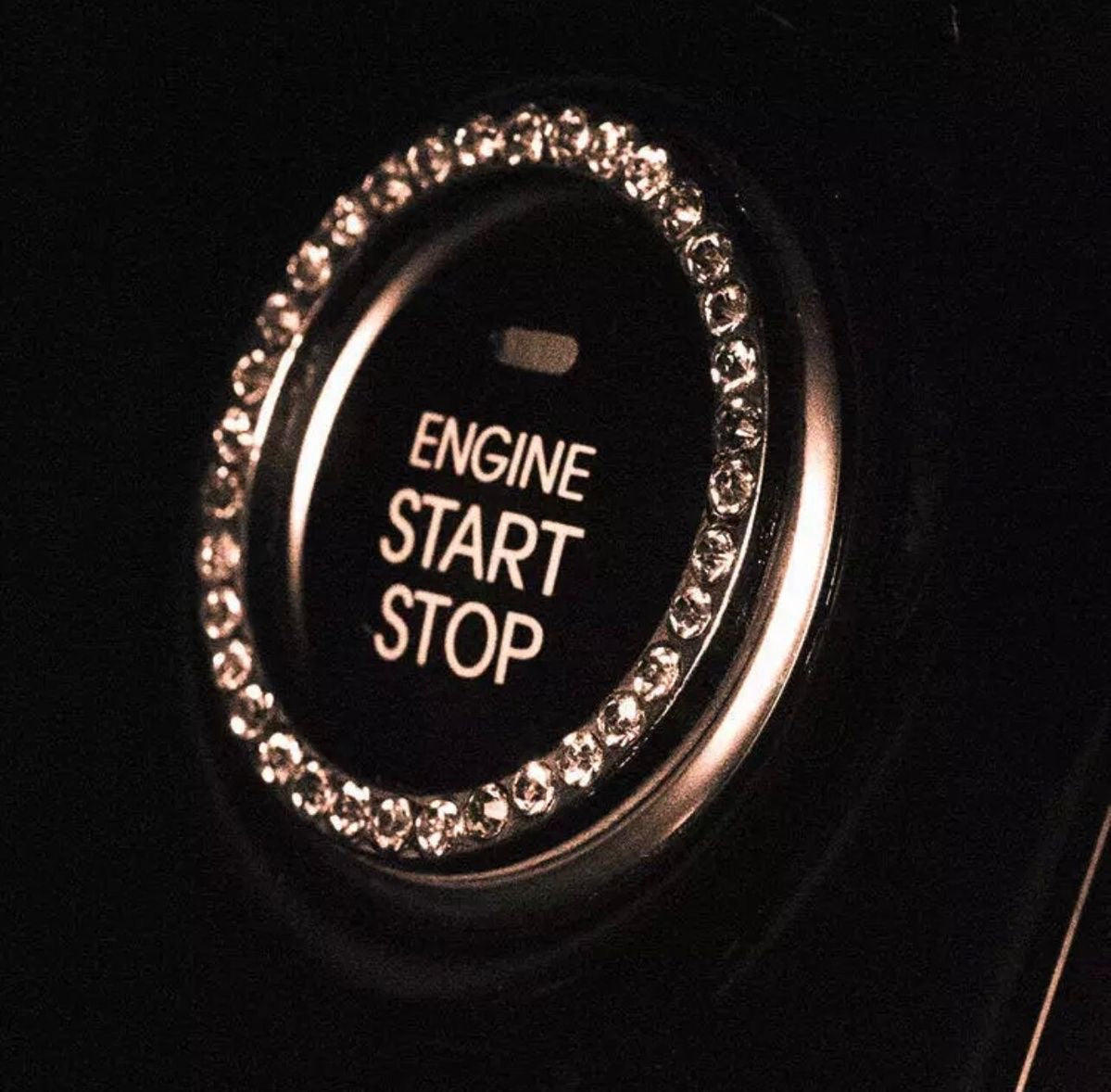 Rhinestone Engine Start Button Cover
