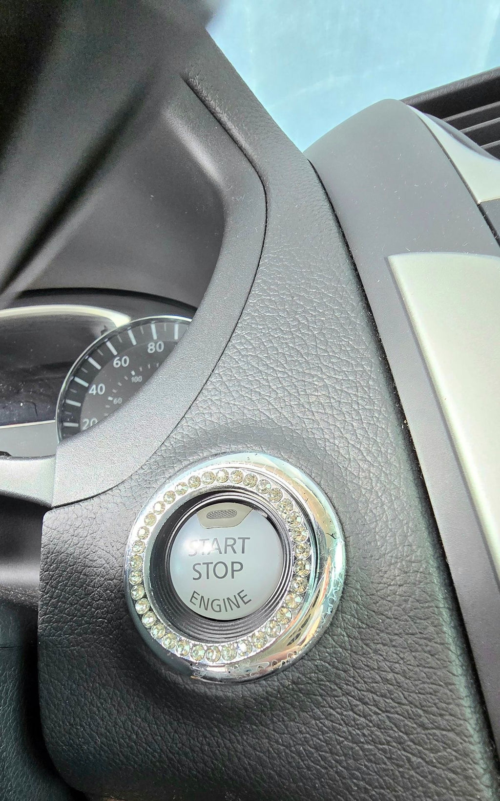 Rhinestone Engine Start Button Cover