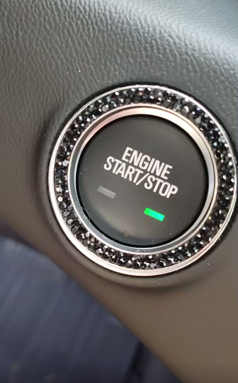 Rhinestone Engine Start Button Cover